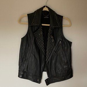 muuba leather moto vest